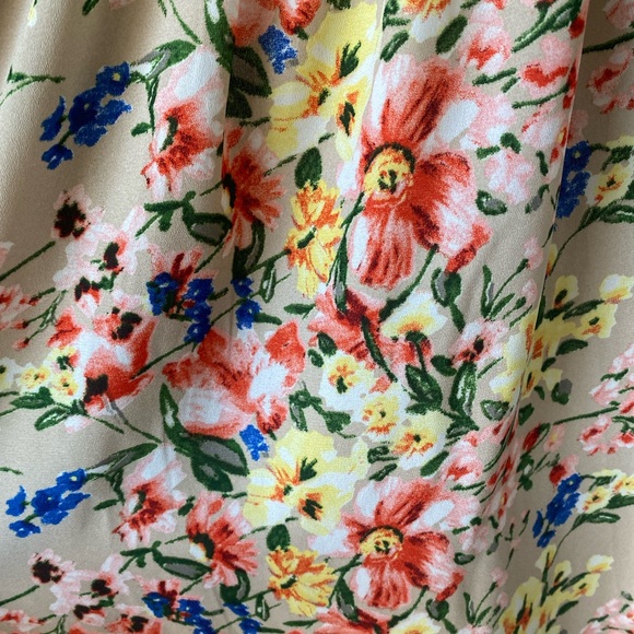 Umgee Tan Floral Lace Trimmed Kimono / Size Small - Picture 8 of 9